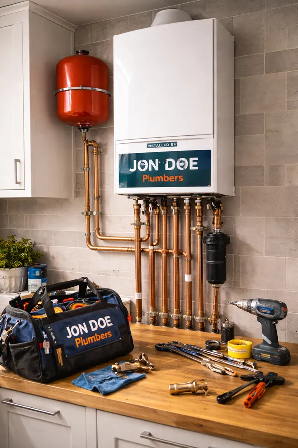 Central heating radiator installation