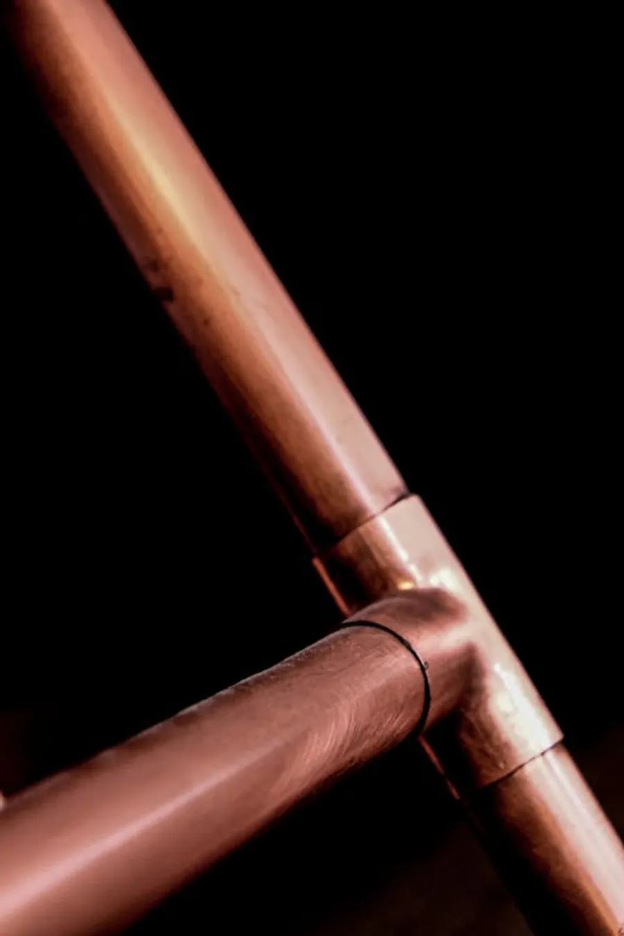 Copper pipes in winter